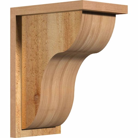 Ekena Millwork Carmel Rough Sawn Corbel w/Backplate, Western Red Cedar, 8"W x 12"D x 16"H COR08X12X16CAR01RWR